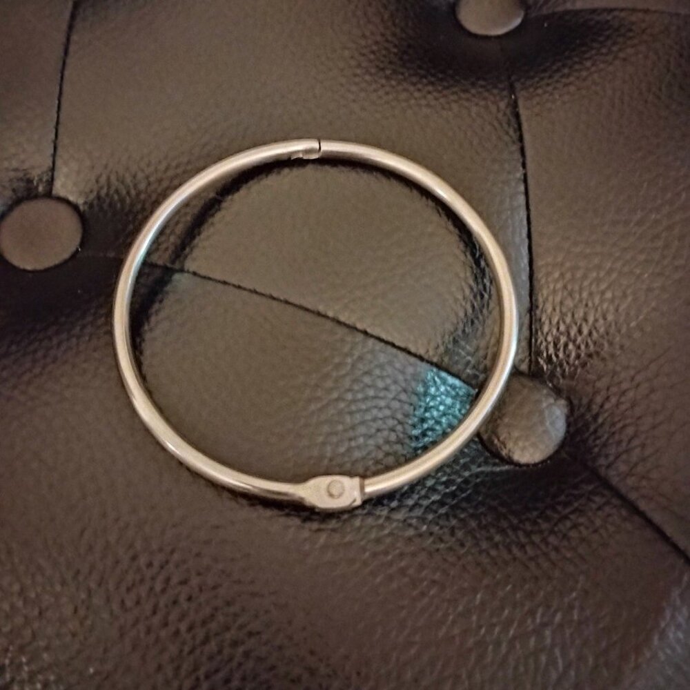 Elegant Silver Bangle Bracelet Or Key Chain Metal Unisex Accessories